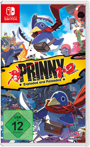 Prinny 1 and 2 box art for Nintendo Switch